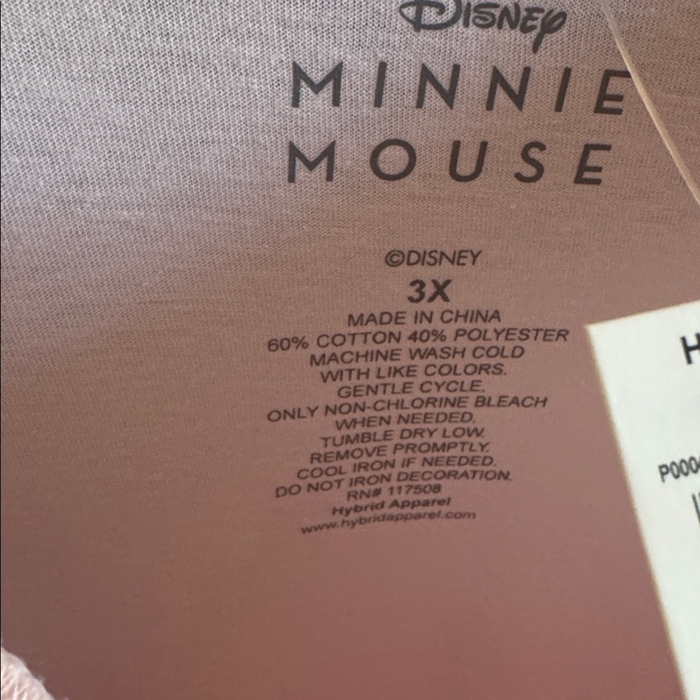Disney Pink Minnie & Daisy 'Flow with the Bow' Graphic Tee NWT Women’s 3XL 3X - Picture 5 of 5